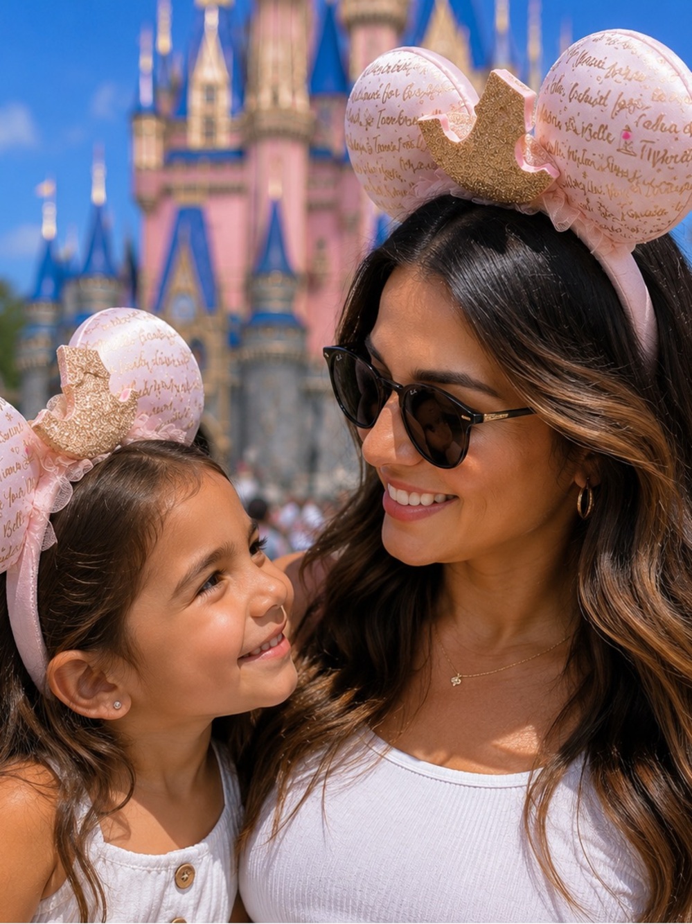 Disney Parks Princess Crown Minnie Ears Headband – Blush Pink & Gold